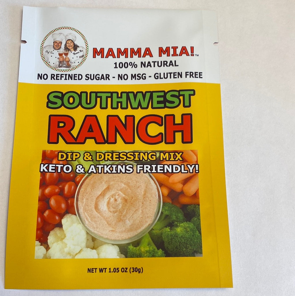 Mamma Mia! Southwest Ranch Dip & Dressing Mix – Small-Batch Crafted (1 – Mamma Mia! 100% Natural Food Products Mamma Mia! Southwest Ranch Dip & Dressing Mix – Small-Batch Crafted (1 – Mamma Mia! 100% Natural Food Products
