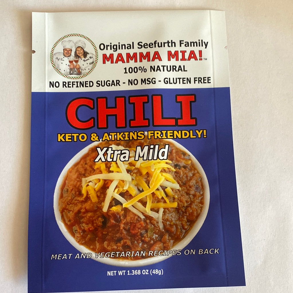 【mamamia】 Mamma Mia! Small-Batch Crafted Xtra Mild Chili Mix – 1.36 oz