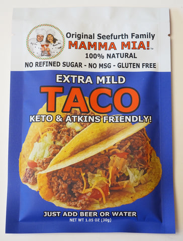 Mamma Mia! Extra Mild Taco Mix 1 Lb Bulk Pack (small batch crafted)